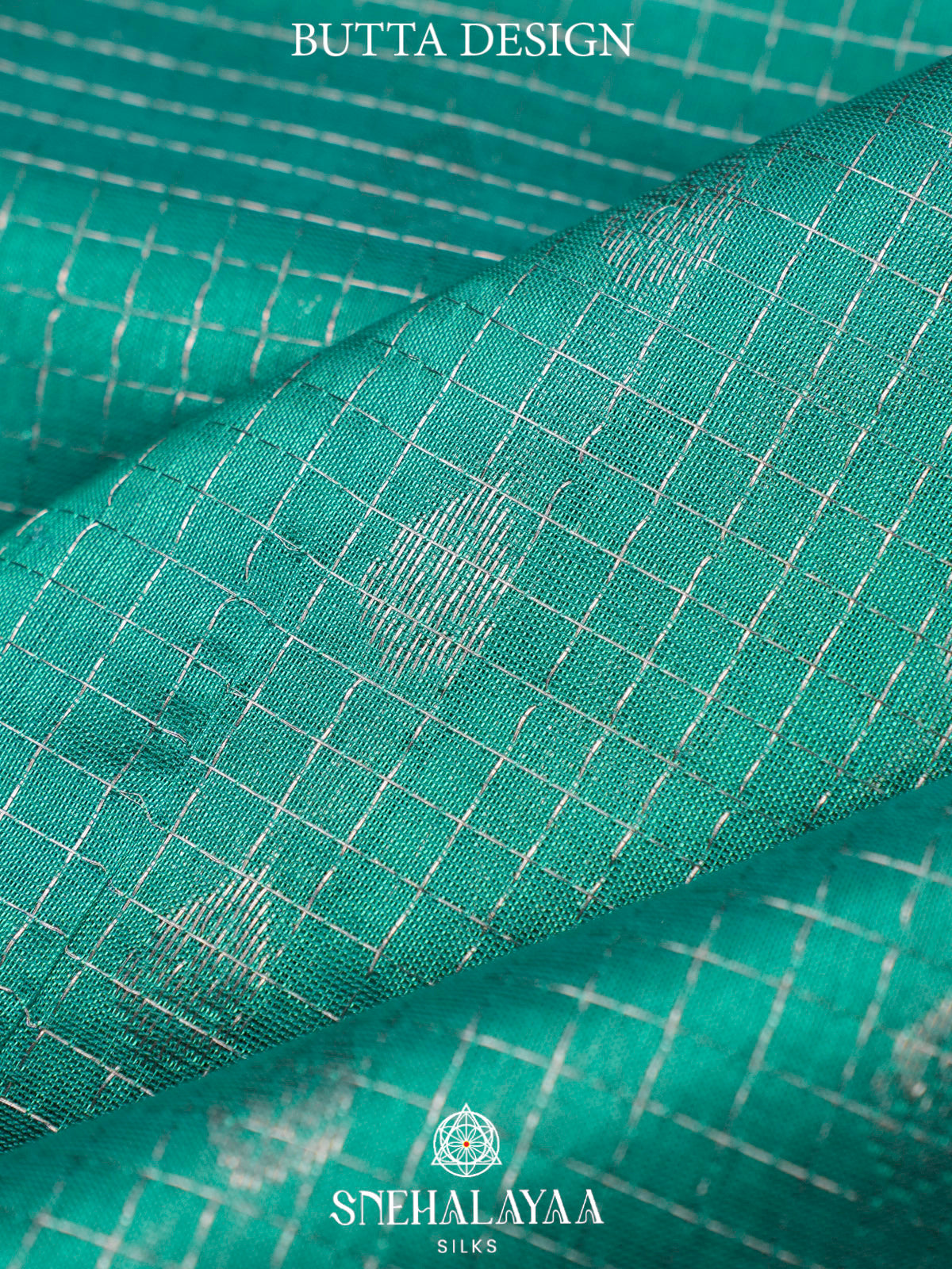 Teal Green Kuppadam Silk Cotton Saree with Purple Zari Border