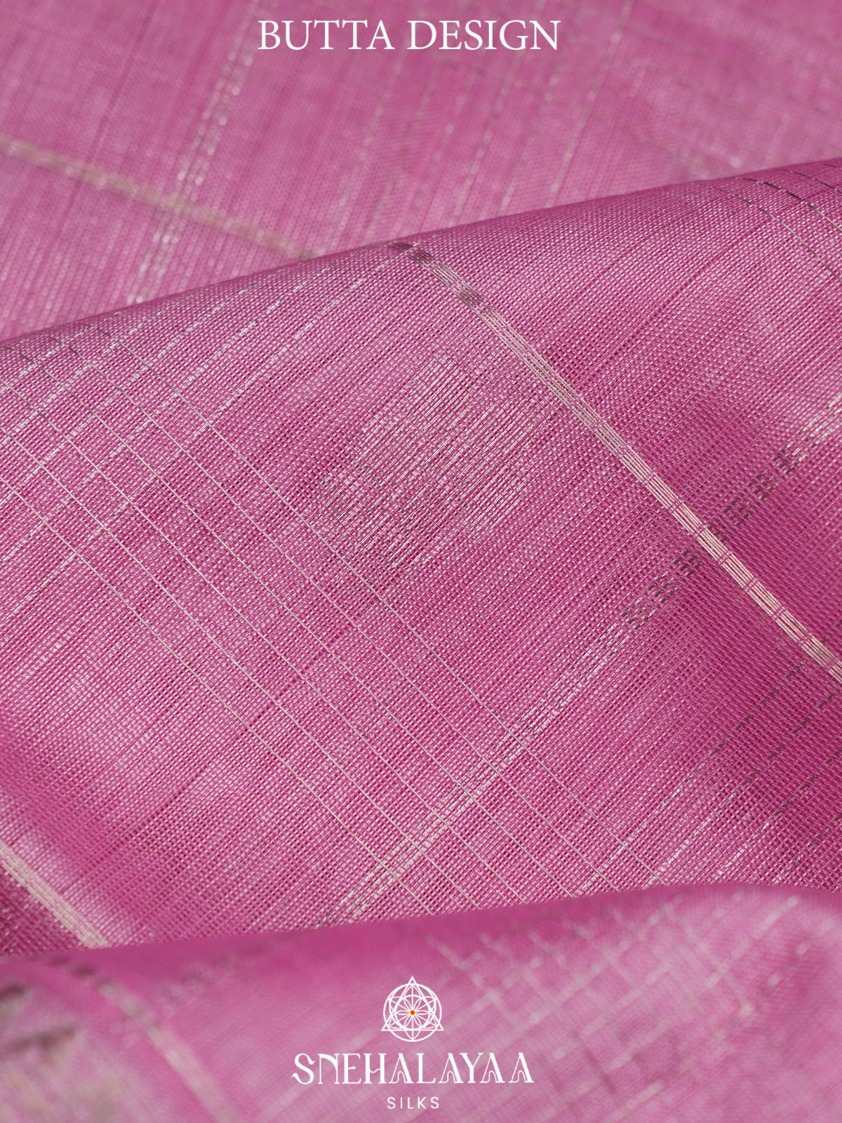 Pink Kuppadam Silk Cotton Saree with Silver Zari Border