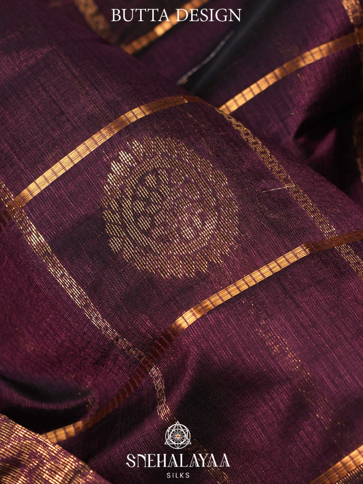 Brown Kuppadam Silk Cotton Saree with Elephant Zari Border