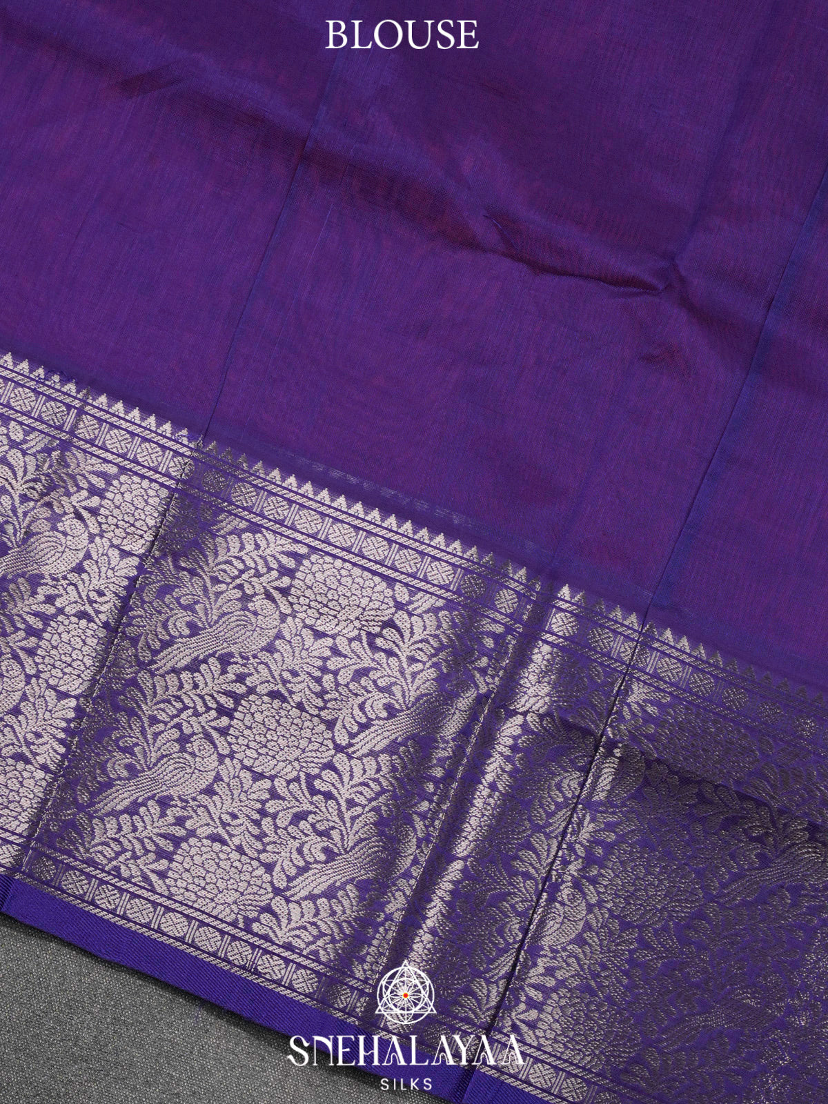 Pink Kuppadam Silk Cotton Saree with Purple Floral Zari Border