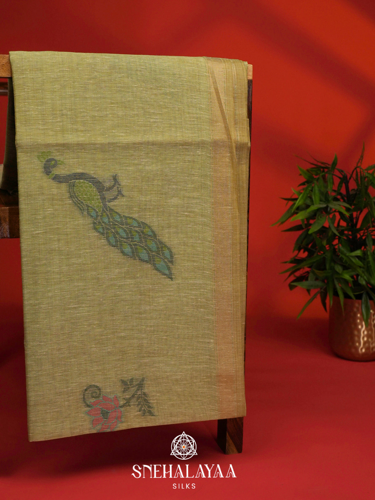 Dusty Brown Linen Saree