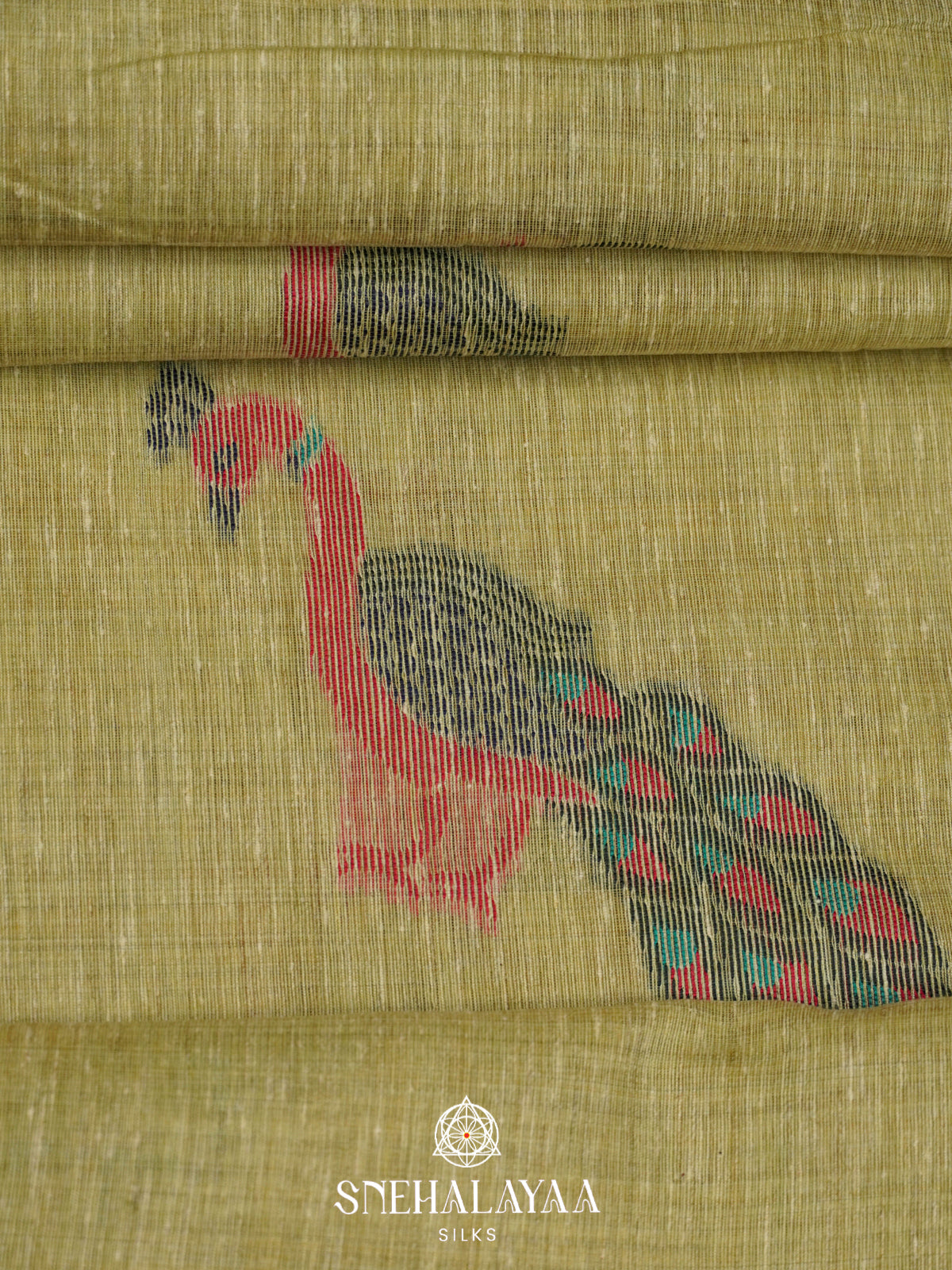 Dusty Brown Linen Saree