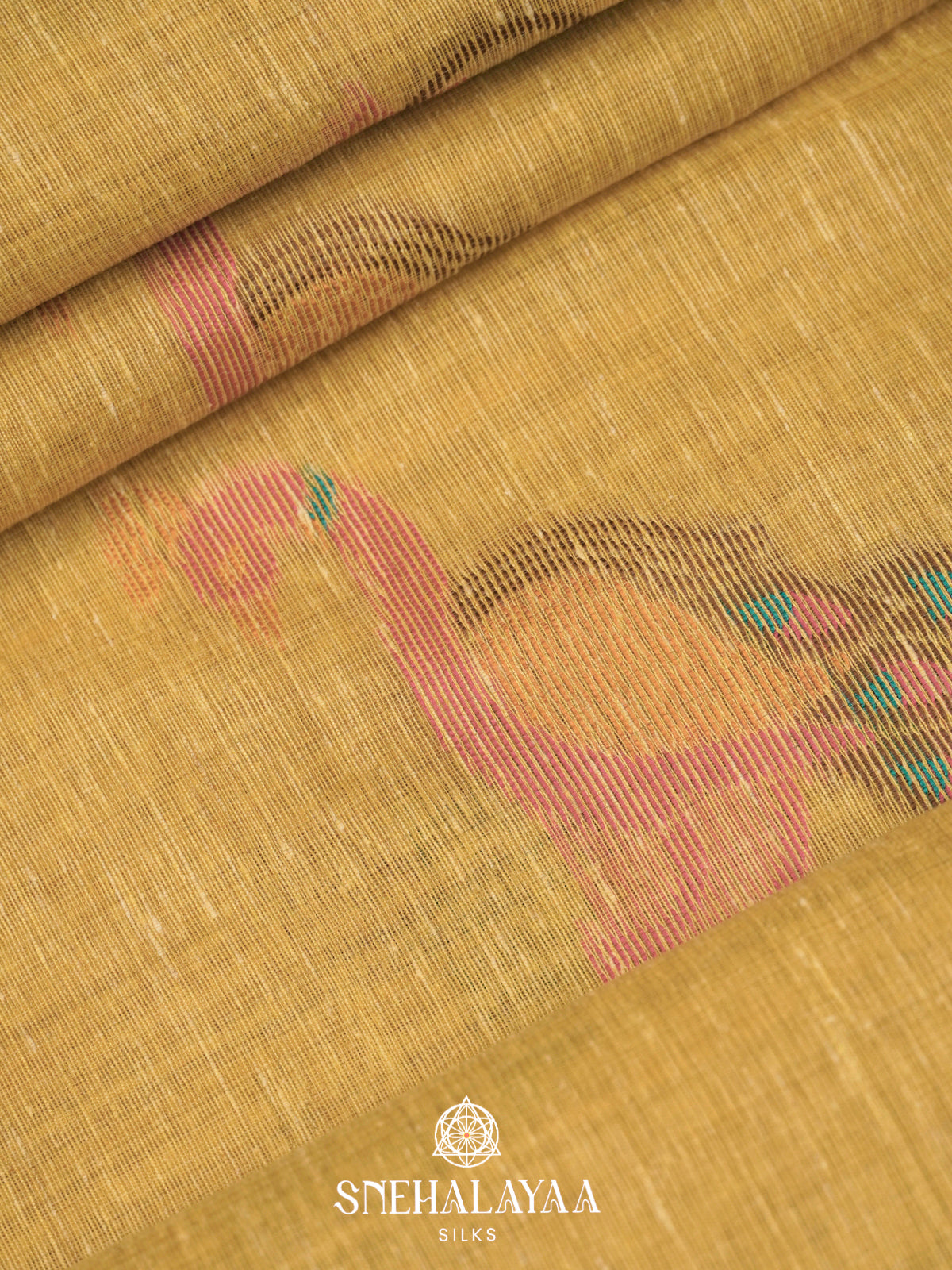 Dusty Green Linen Saree