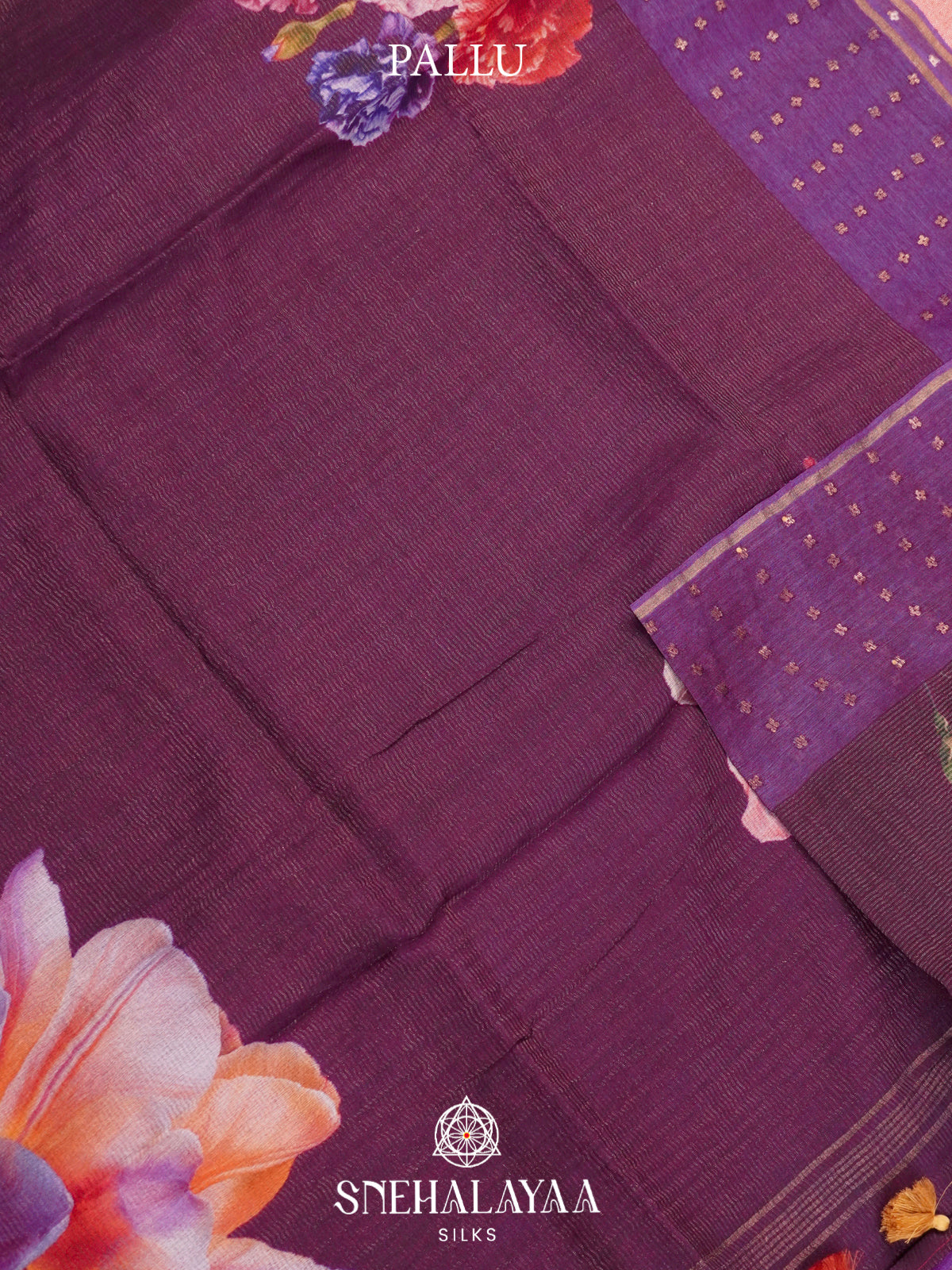 Purple  Kora Silk Saree