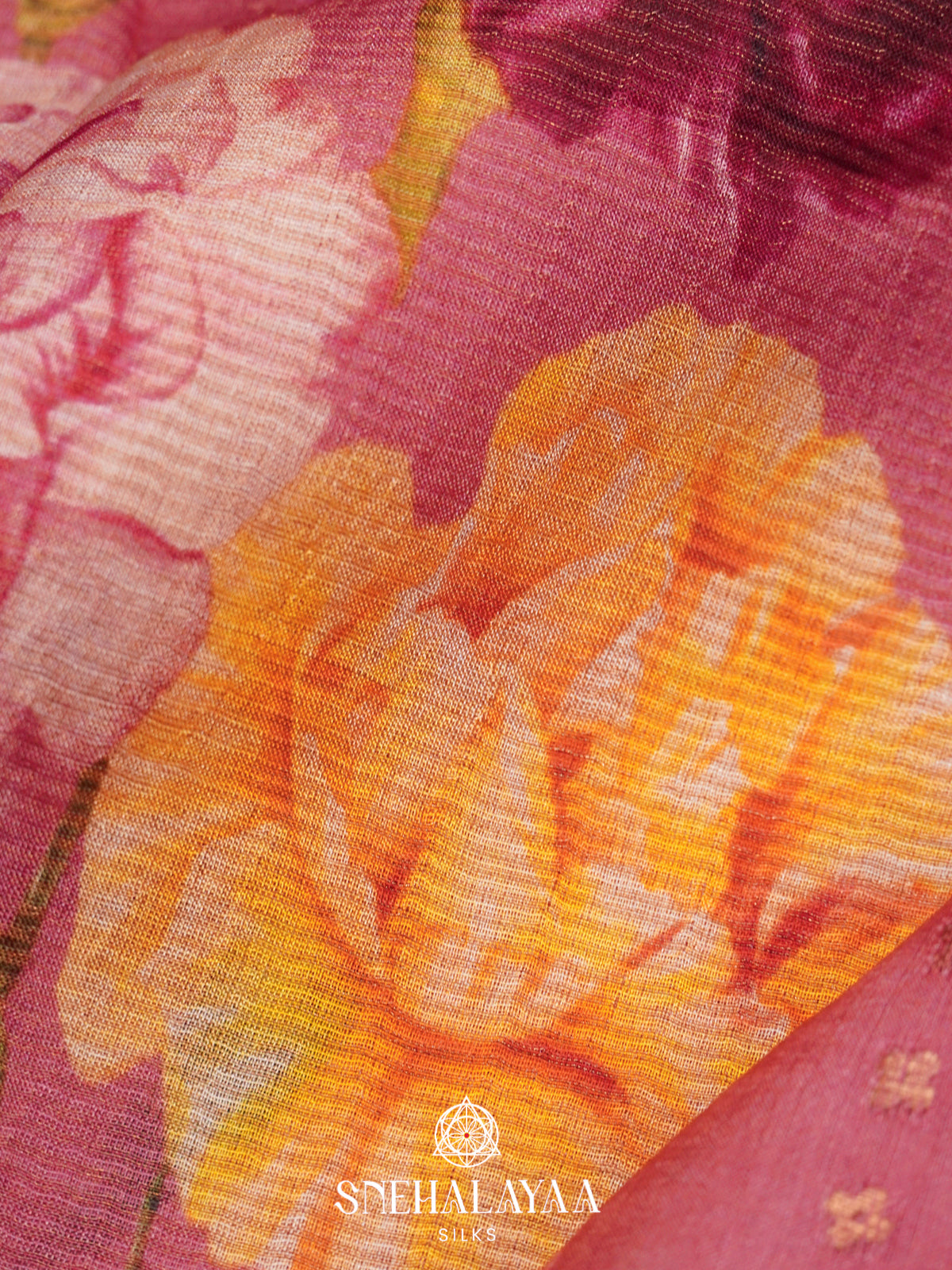Pink  Kora Silk Saree