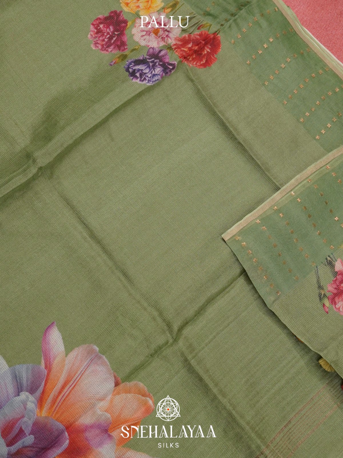 Green  Kora Silk Saree