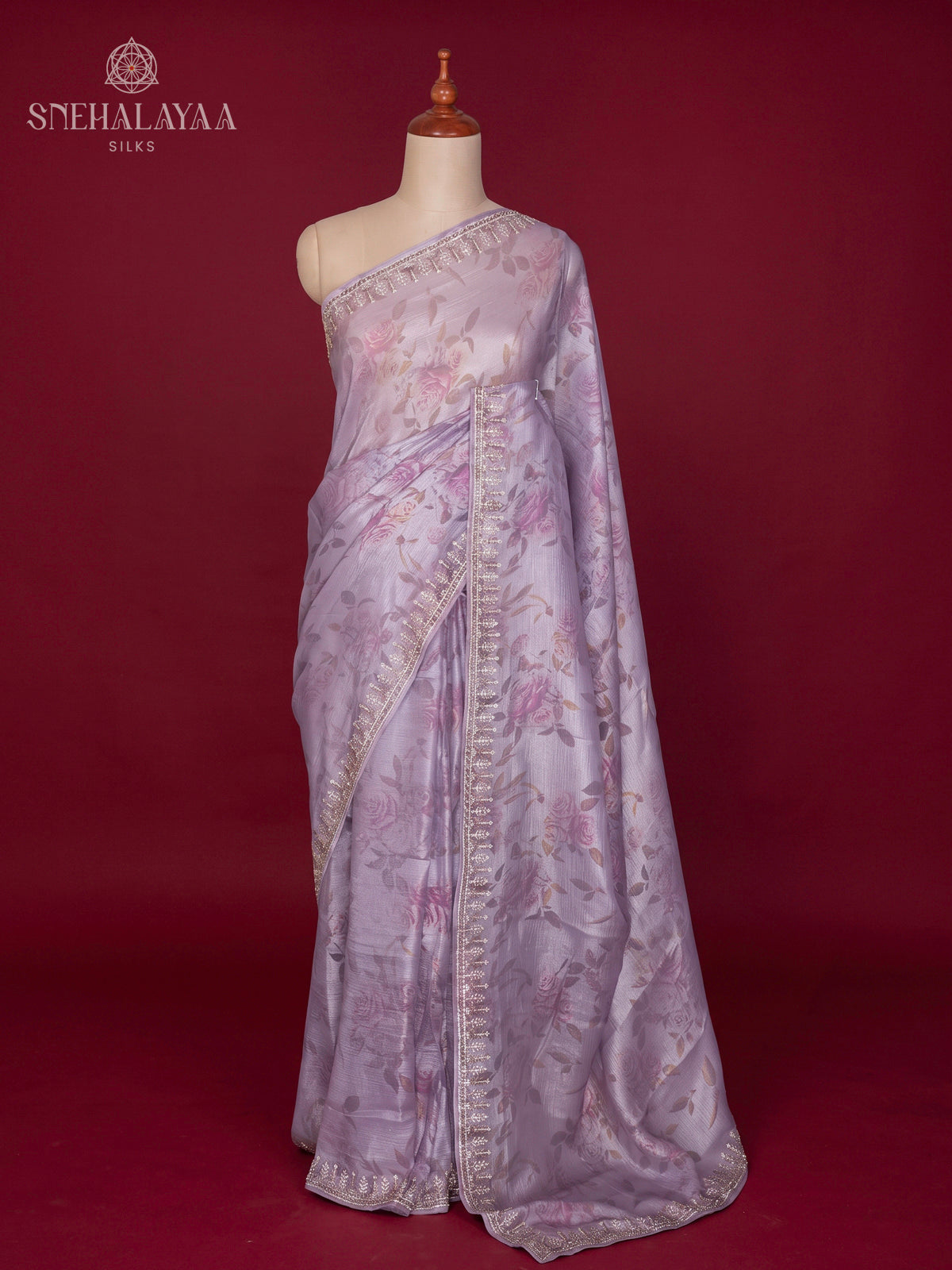 Lavender Designer Saree