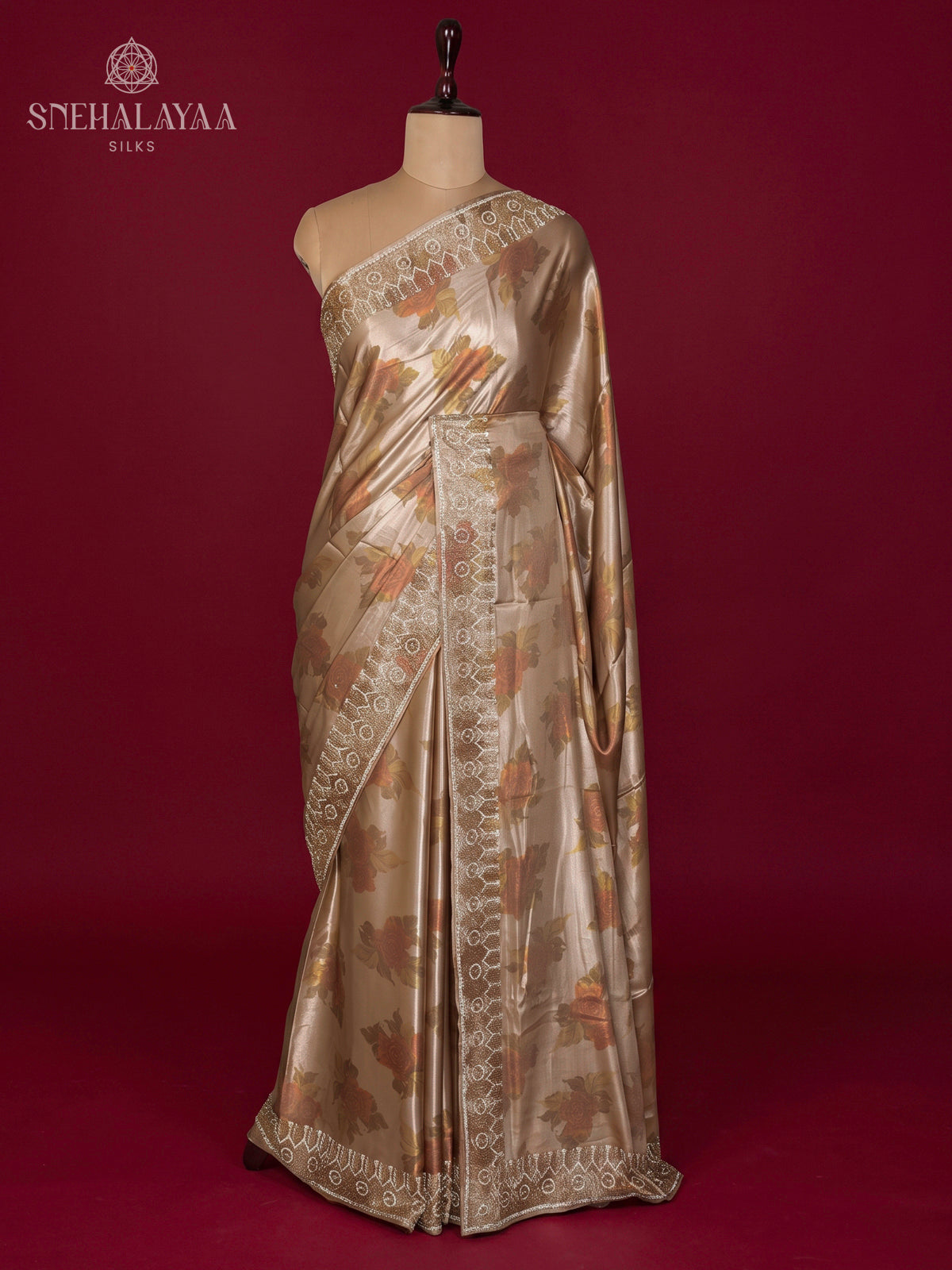 Beige Designer Saree