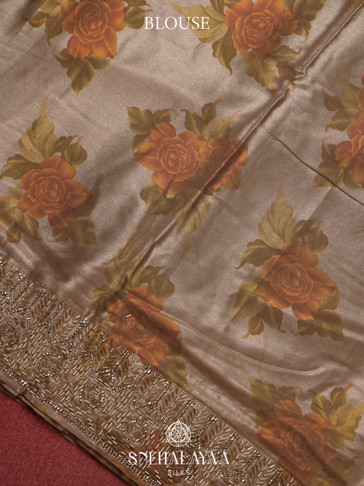 Beige Designer Saree