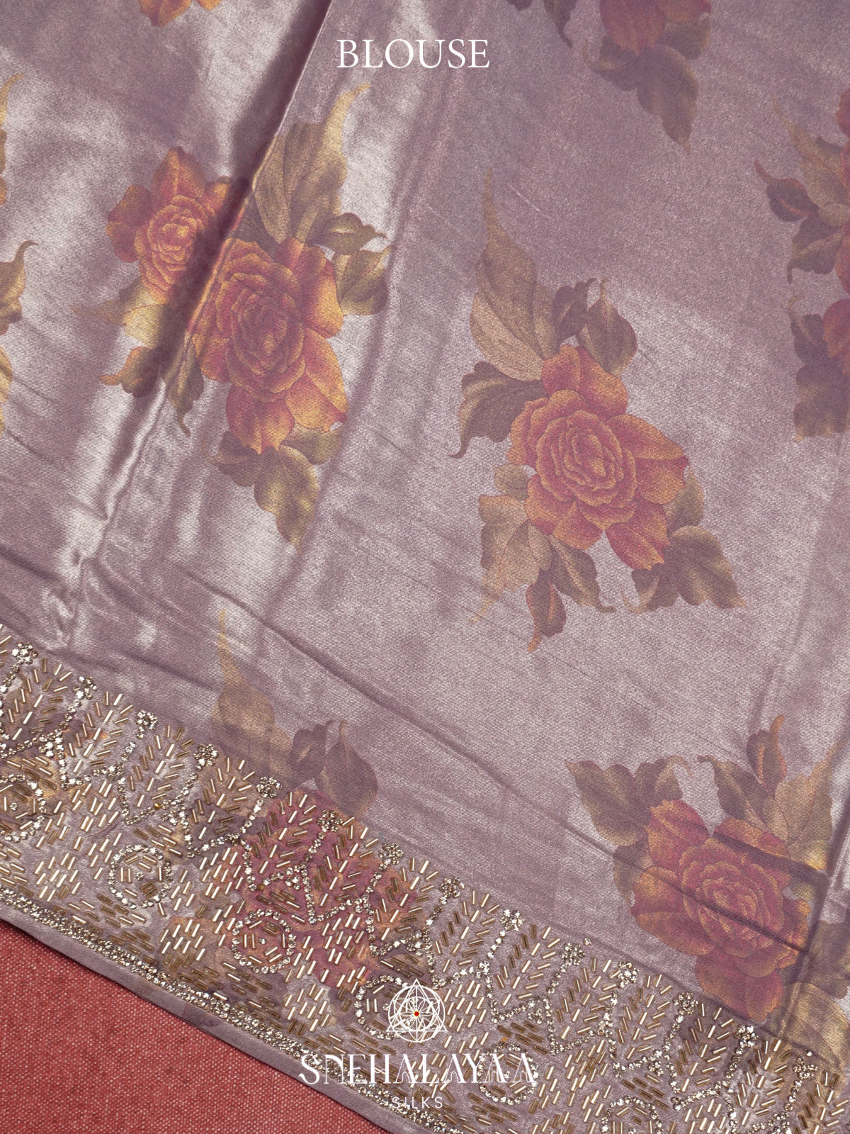 Dusty Mauve Designer Saree