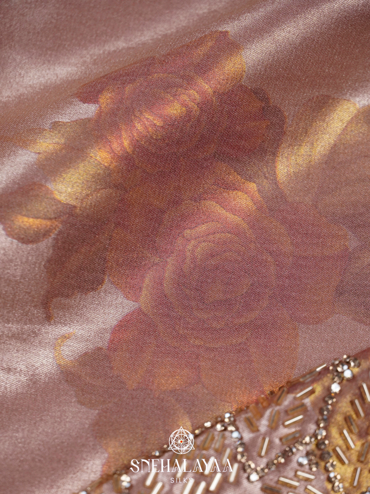 Mauve Pink Designer Saree