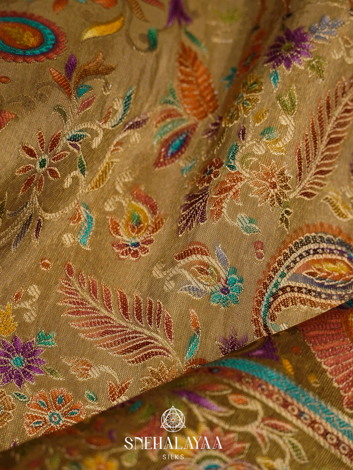 Beige Banaras Saree