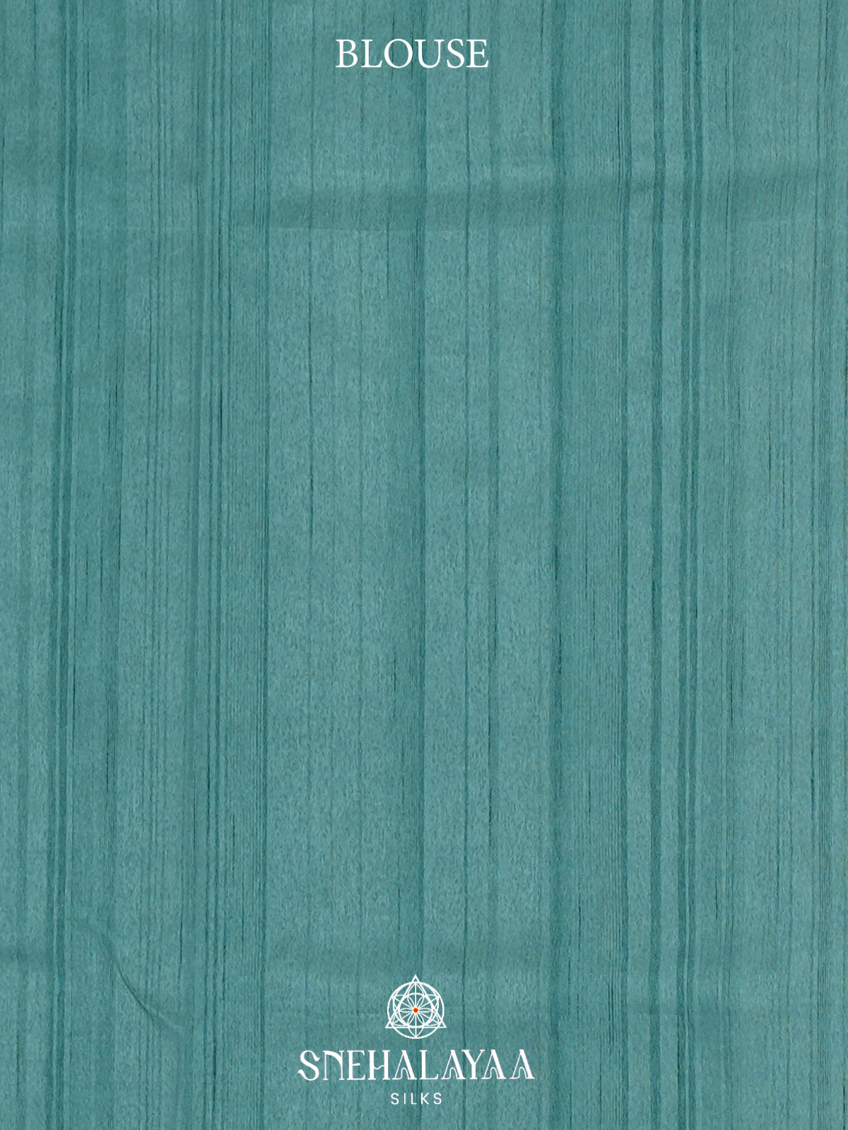 Teal Blue Raw Silk Saree