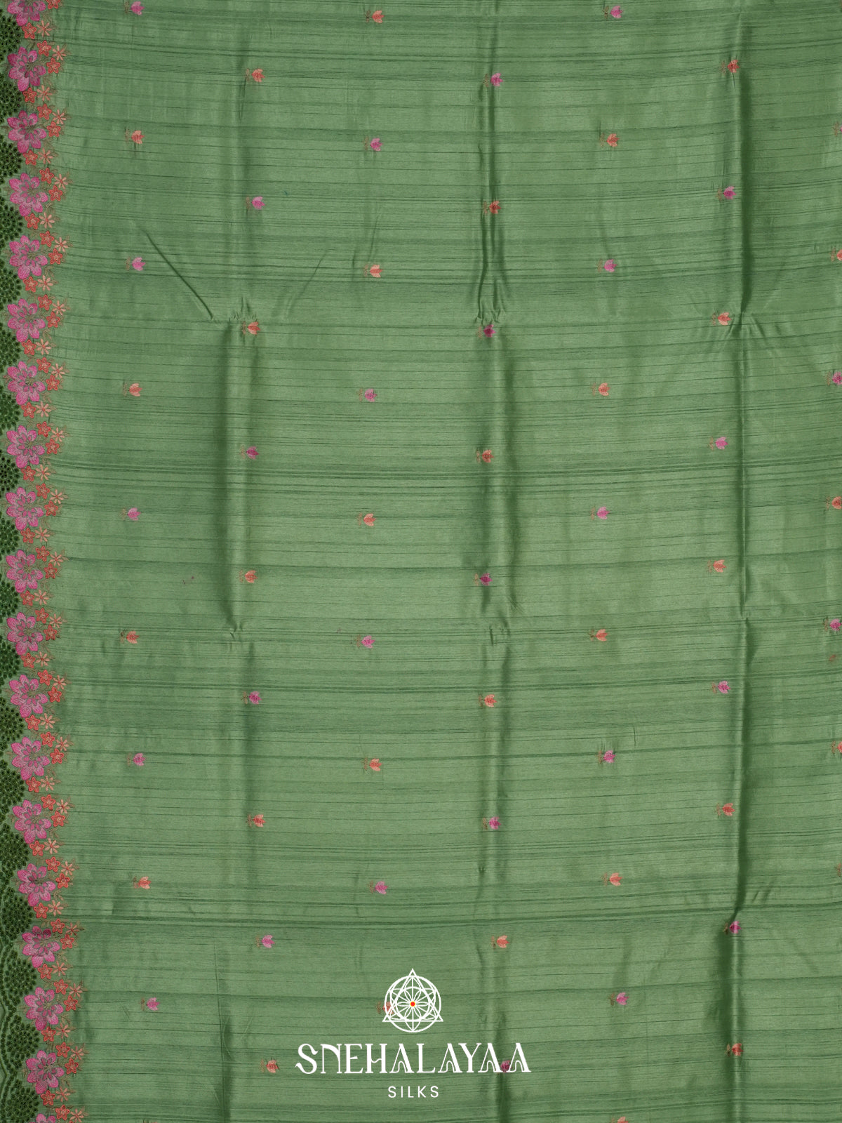 Green Raw Silk Saree