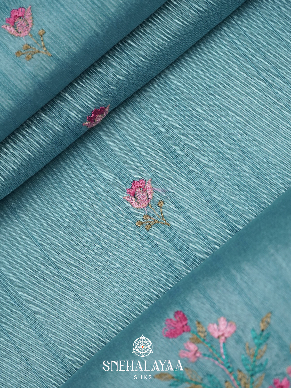 Blue Raw Silk Saree