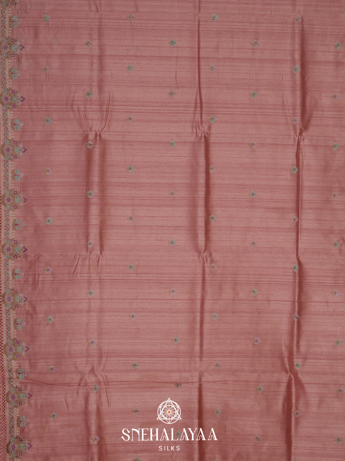Pale Pink Raw Silk Saree