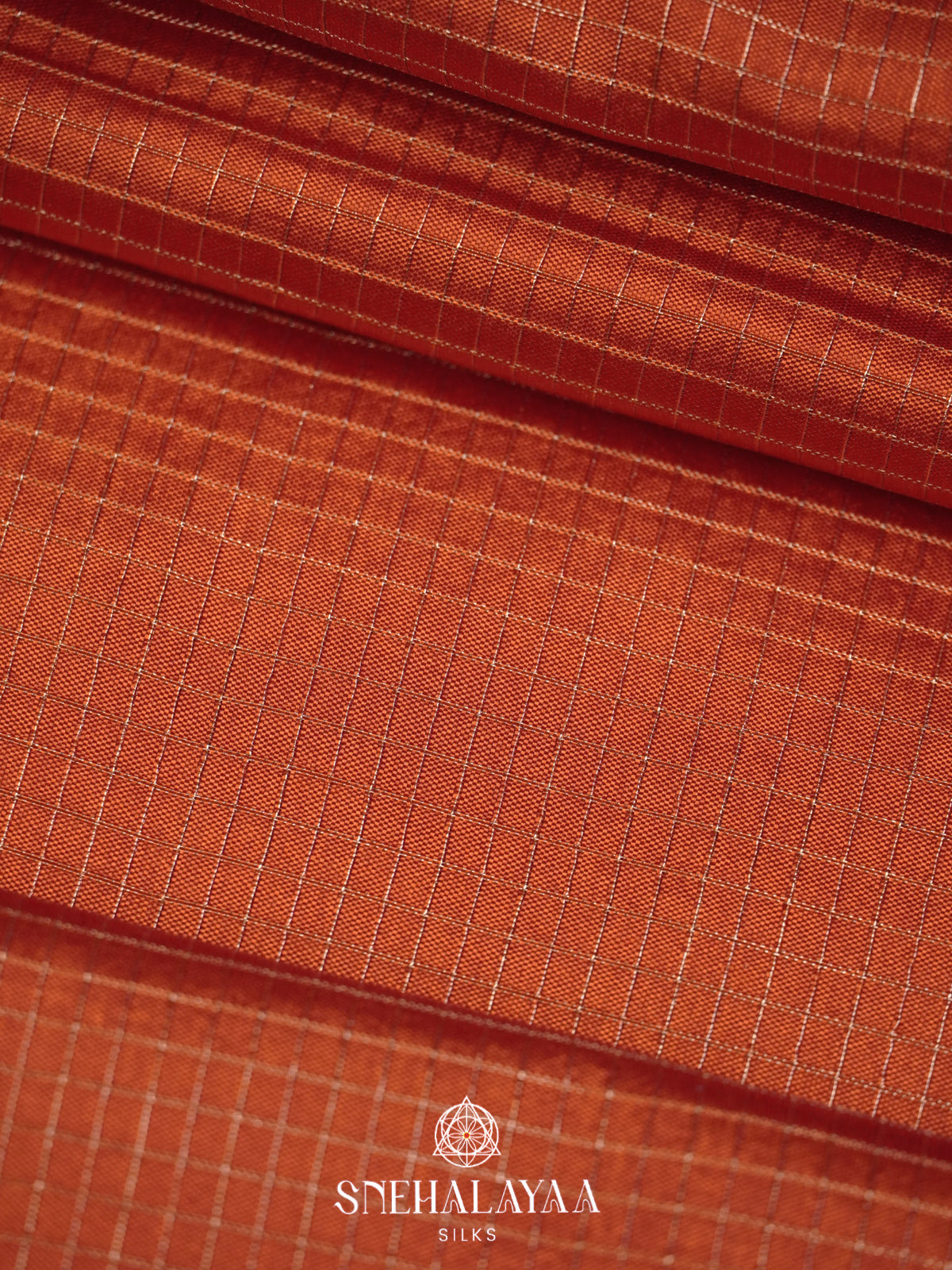 Orange Raw Silk Saree
