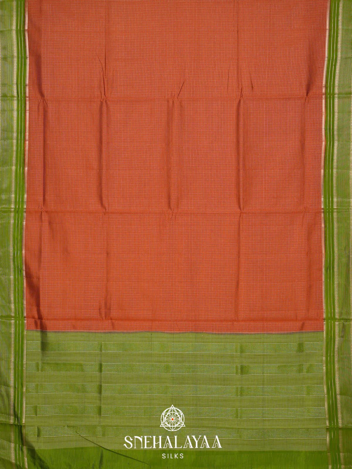 Orange Raw Silk Saree