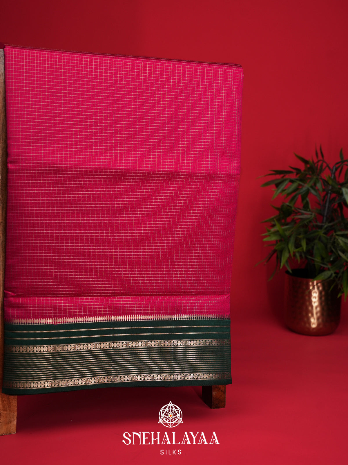 Pink Raw Silk Saree