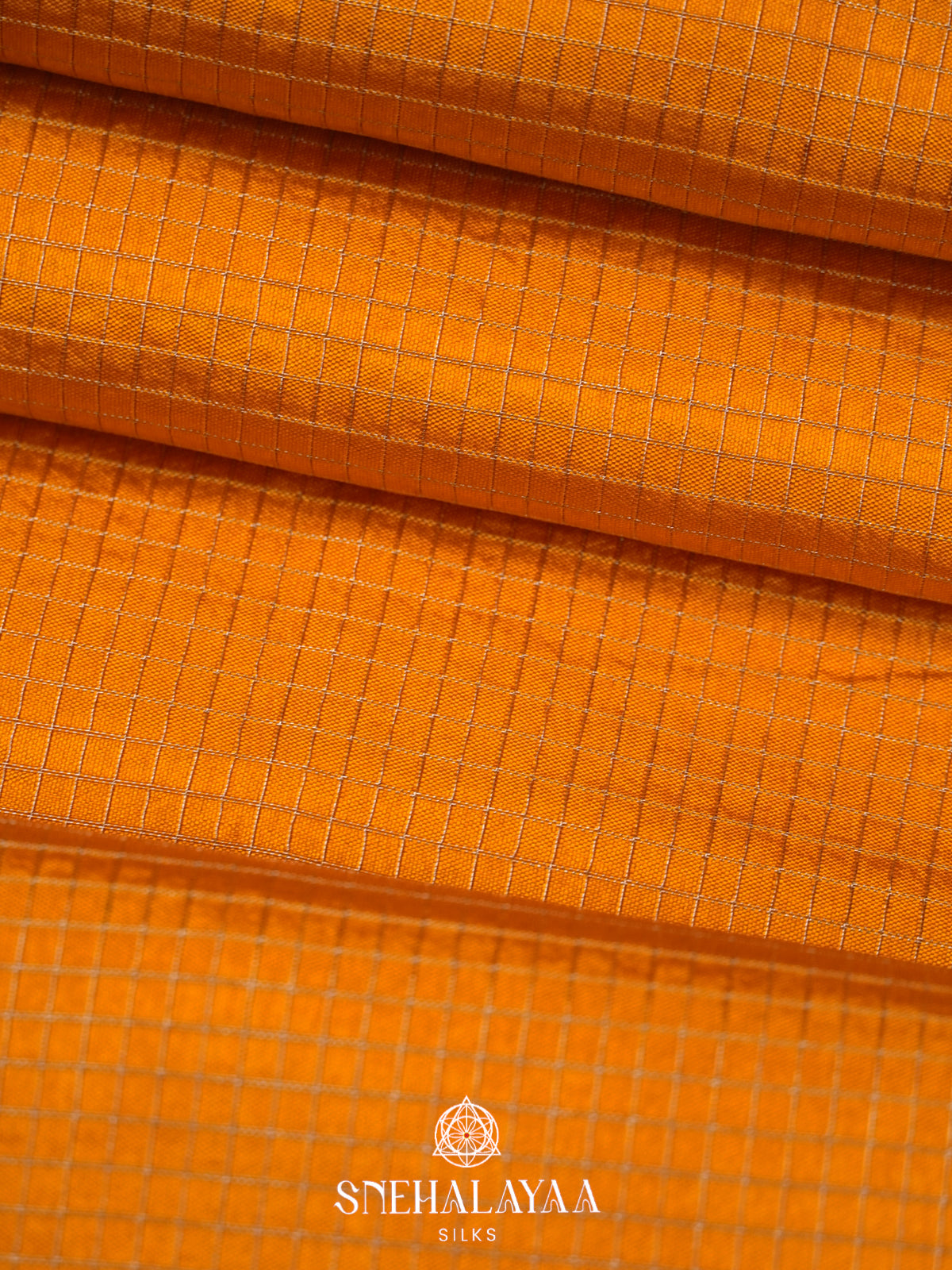 Orange Raw Silk Saree