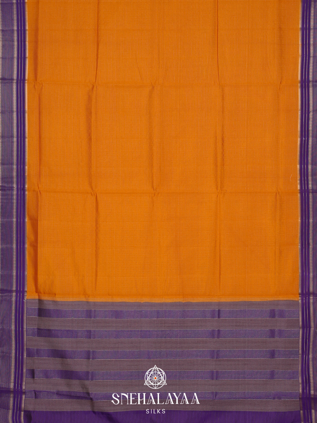 Orange Raw Silk Saree