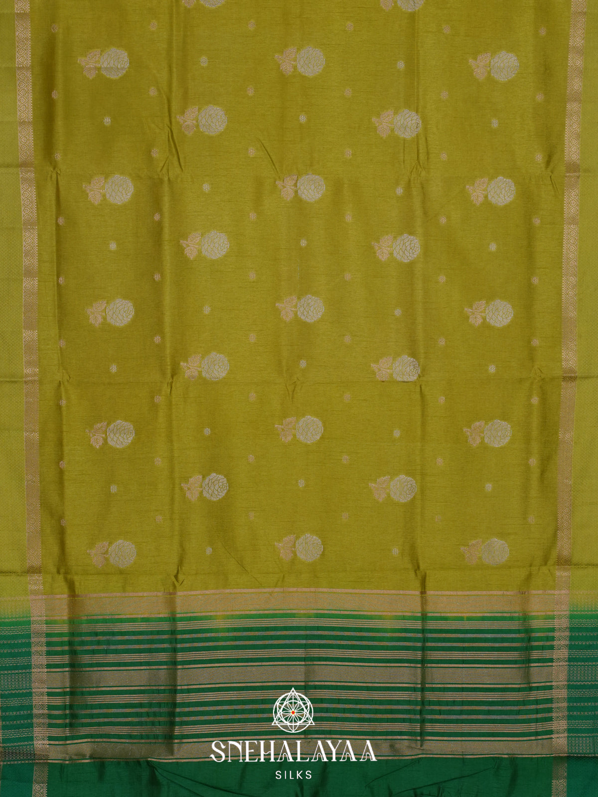 Green Raw Silk Saree