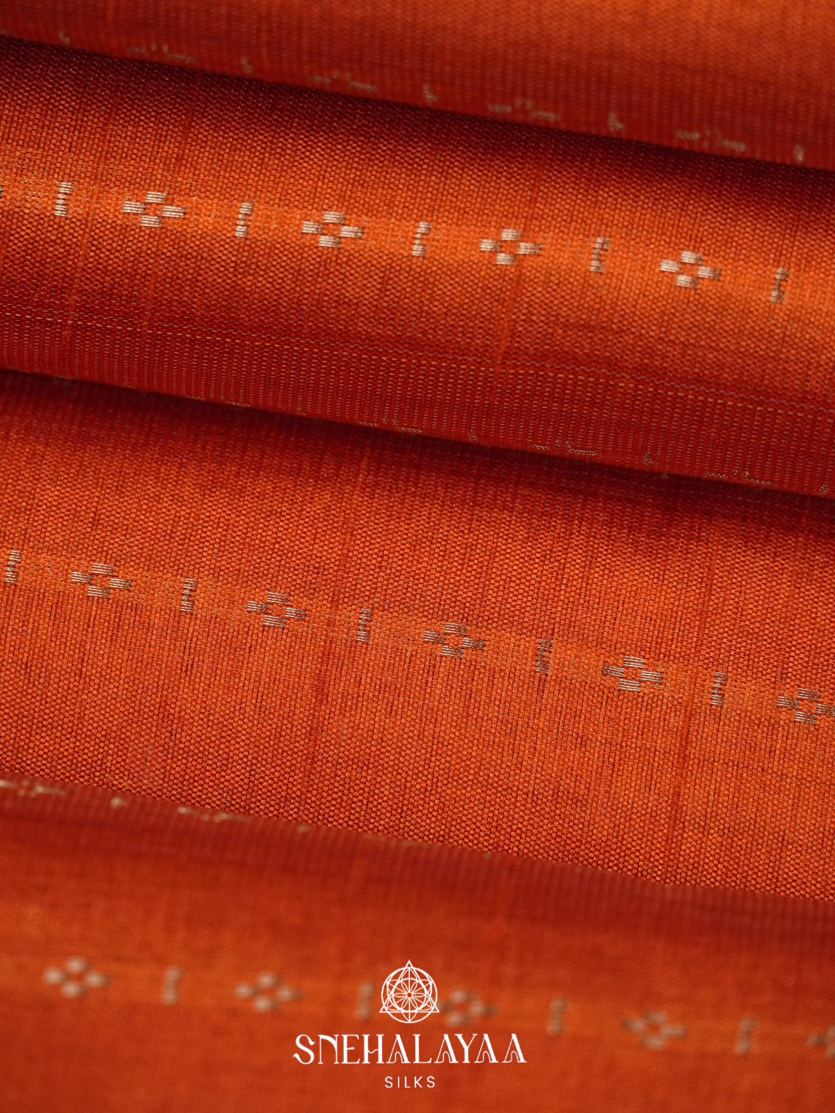 Orange Raw Silk Saree