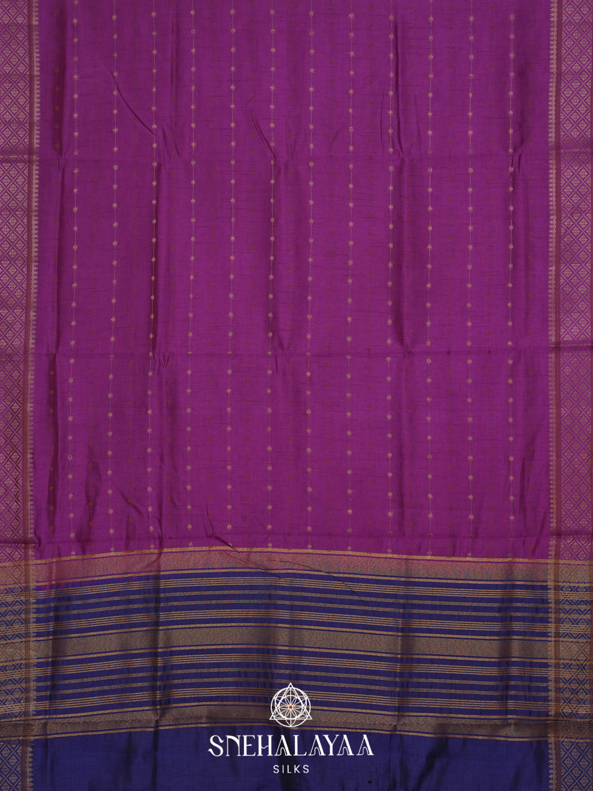 Magenta Raw Silk Saree