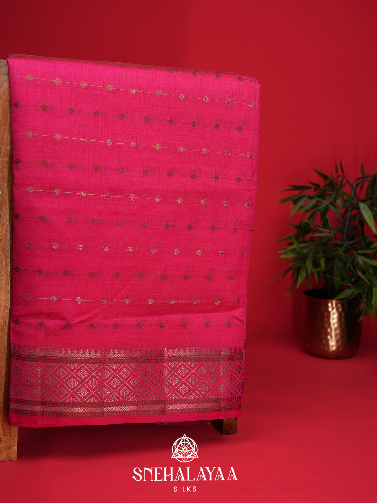 Pink Raw Silk Saree