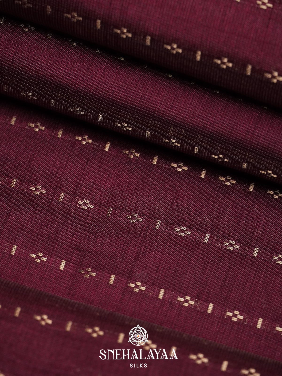 Wine Raw Silk Saree