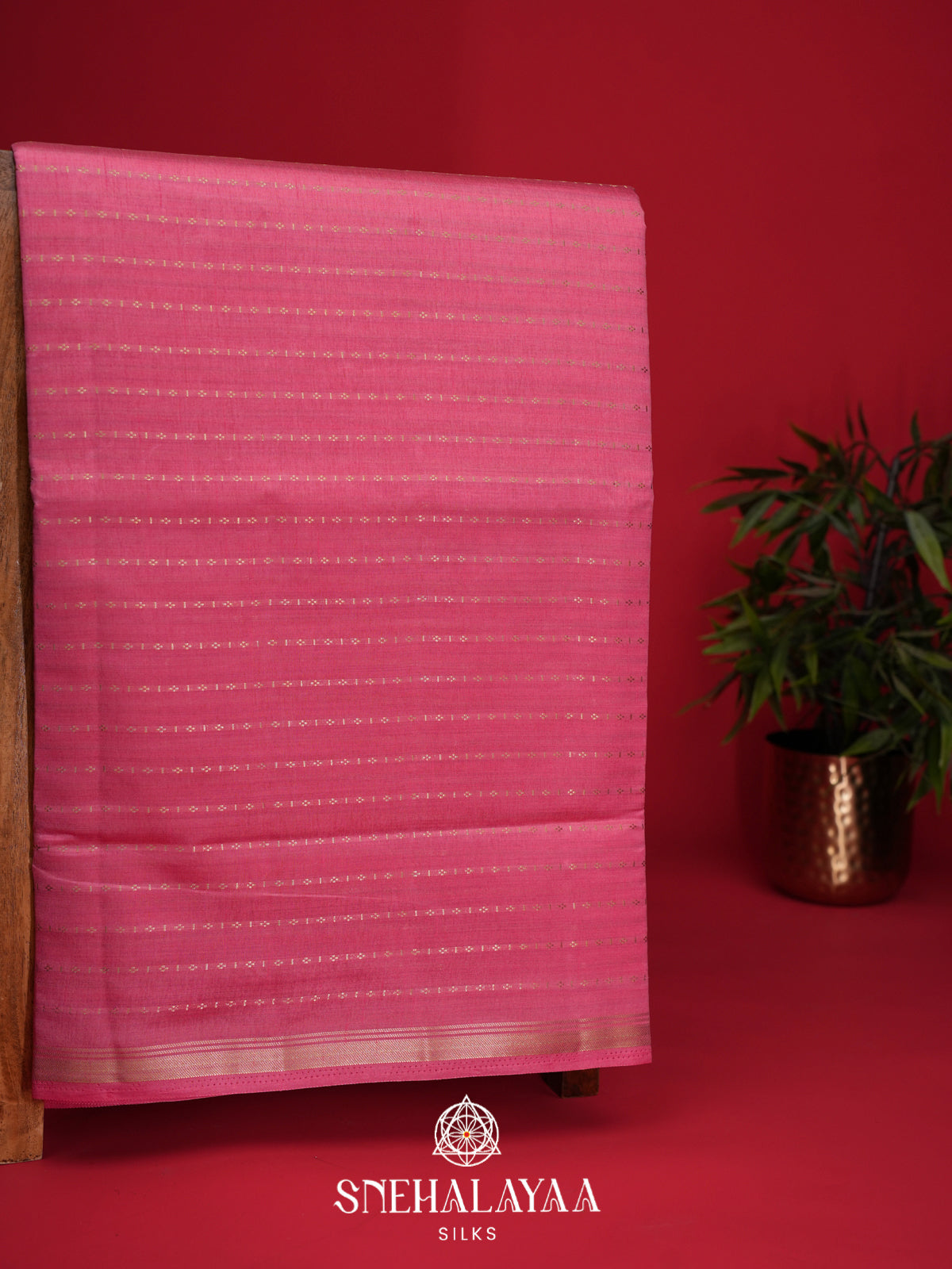 Pink Raw Silk Saree