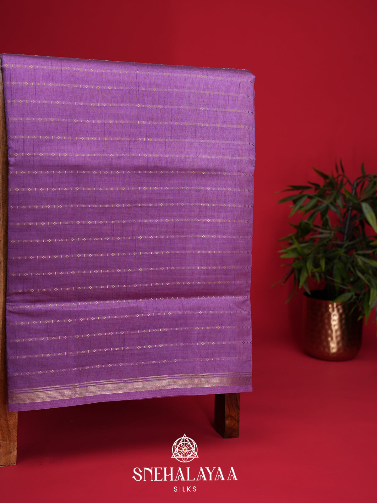 Lilac Raw Silk Saree