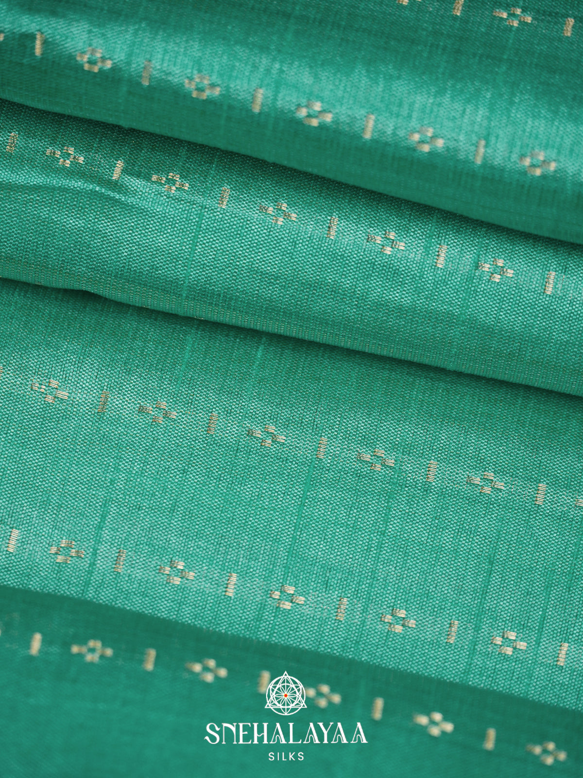 Mint Green Raw Silk Saree