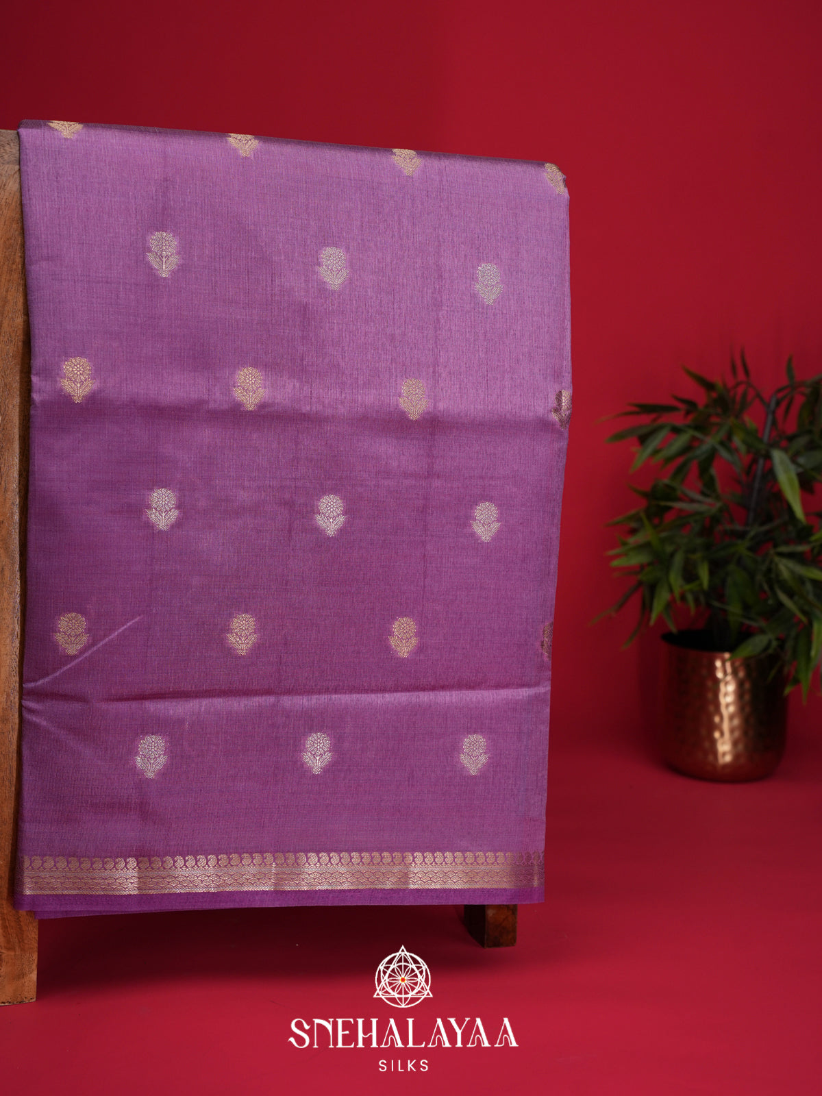 Lavender Raw Silk Saree