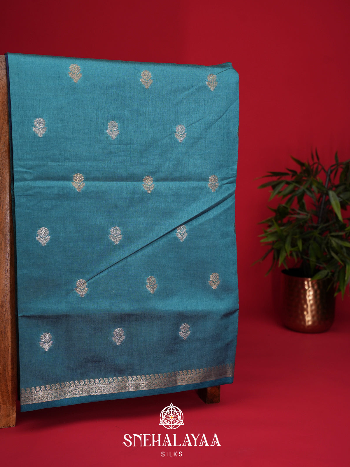 Blue Raw Silk Saree
