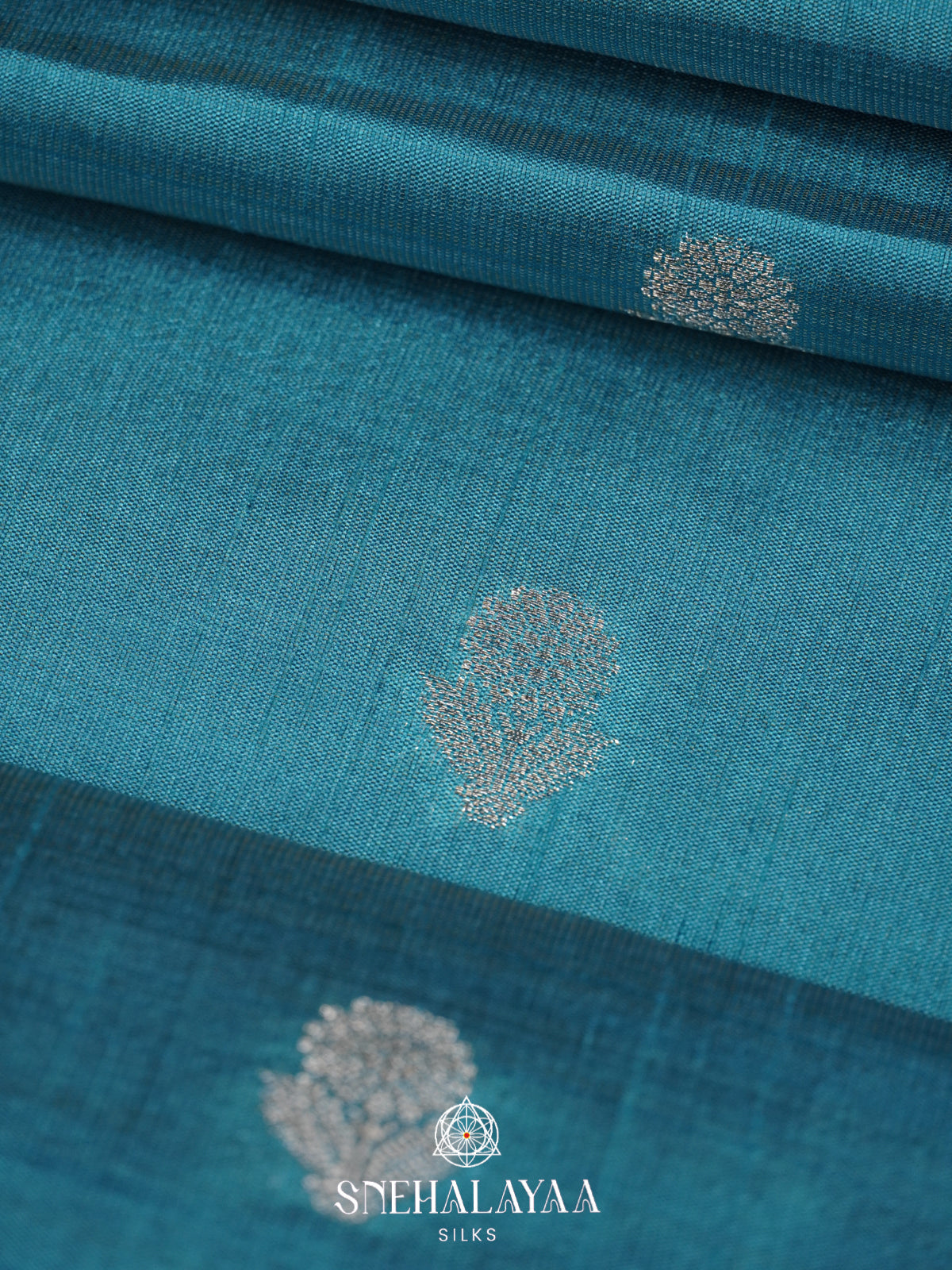 Blue Raw Silk Saree