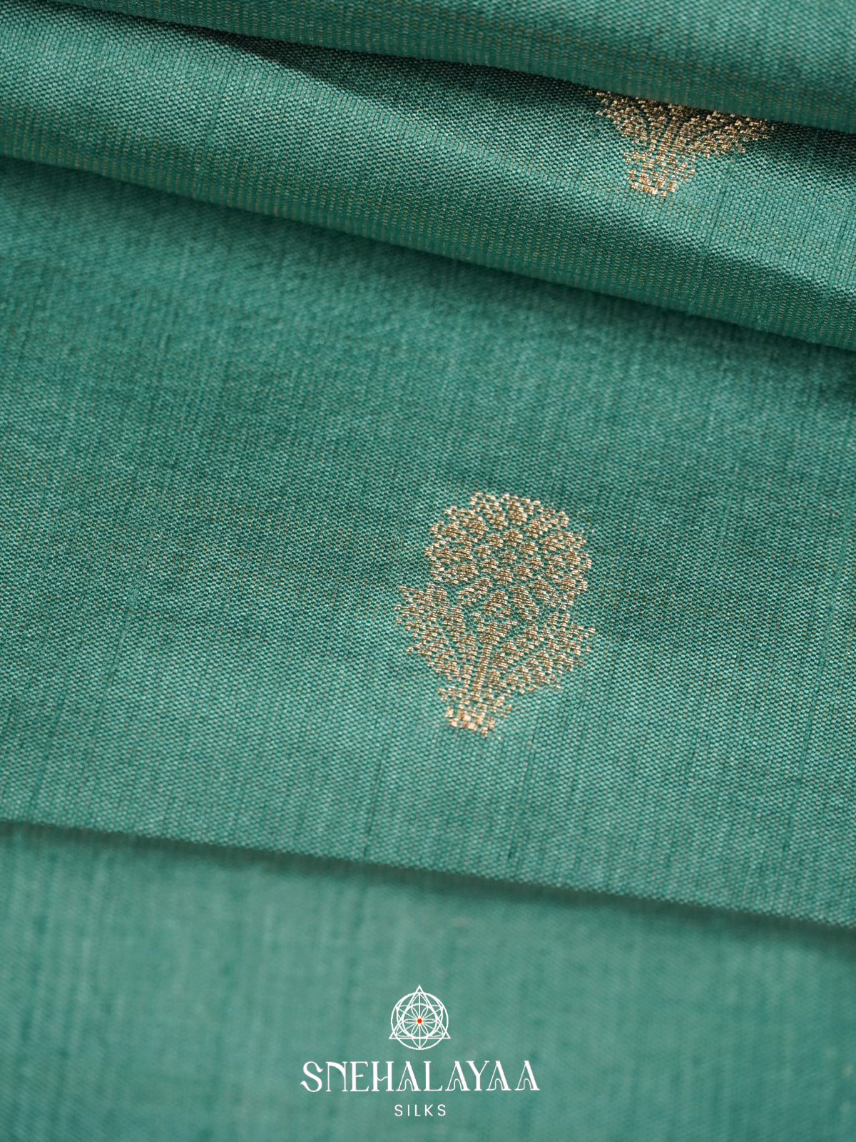 Sage Green Raw Silk Saree