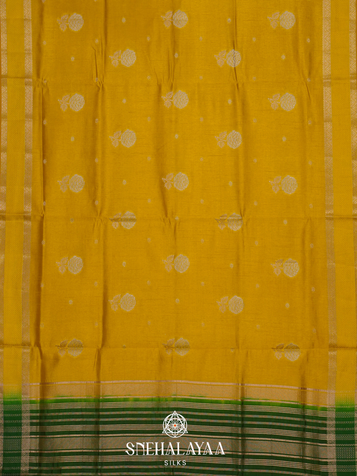 Yellow Raw Silk Saree