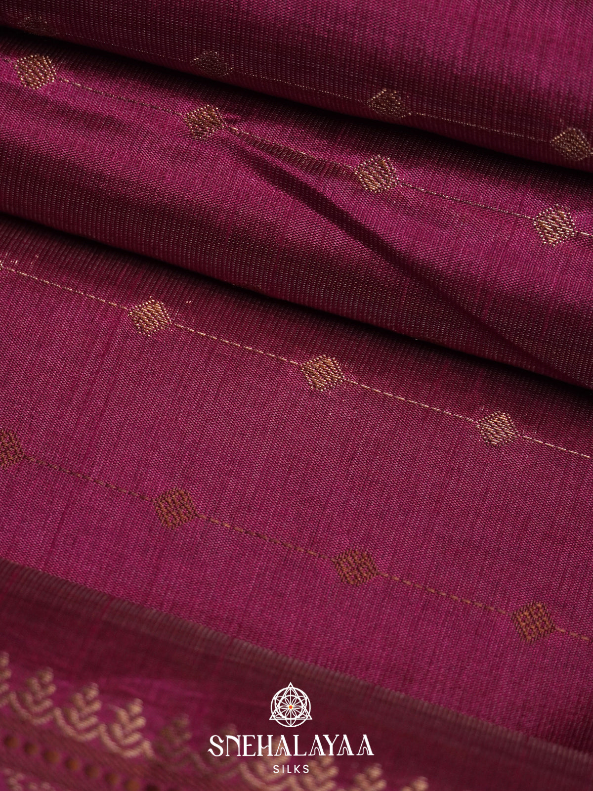Wine Raw Silk Saree