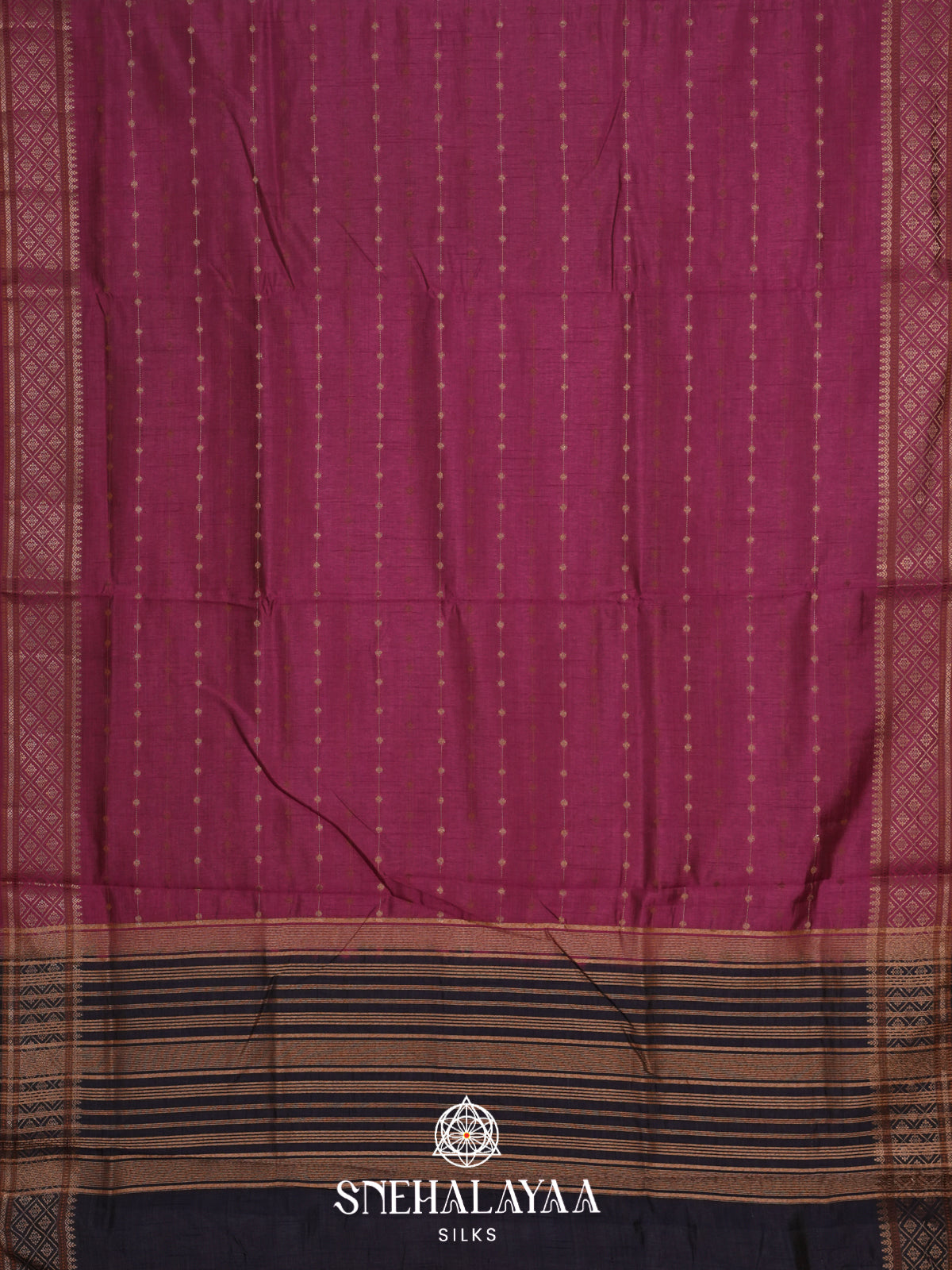 Wine Raw Silk Saree