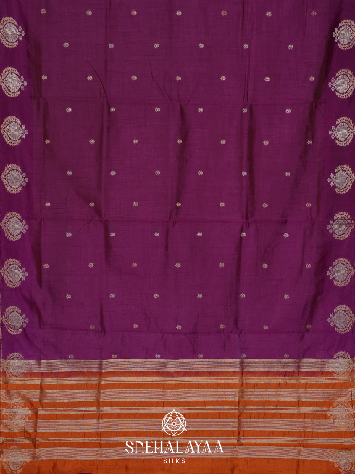 Magenta Raw Silk Saree