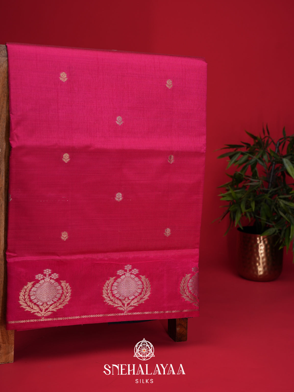 Pink Raw Silk Saree