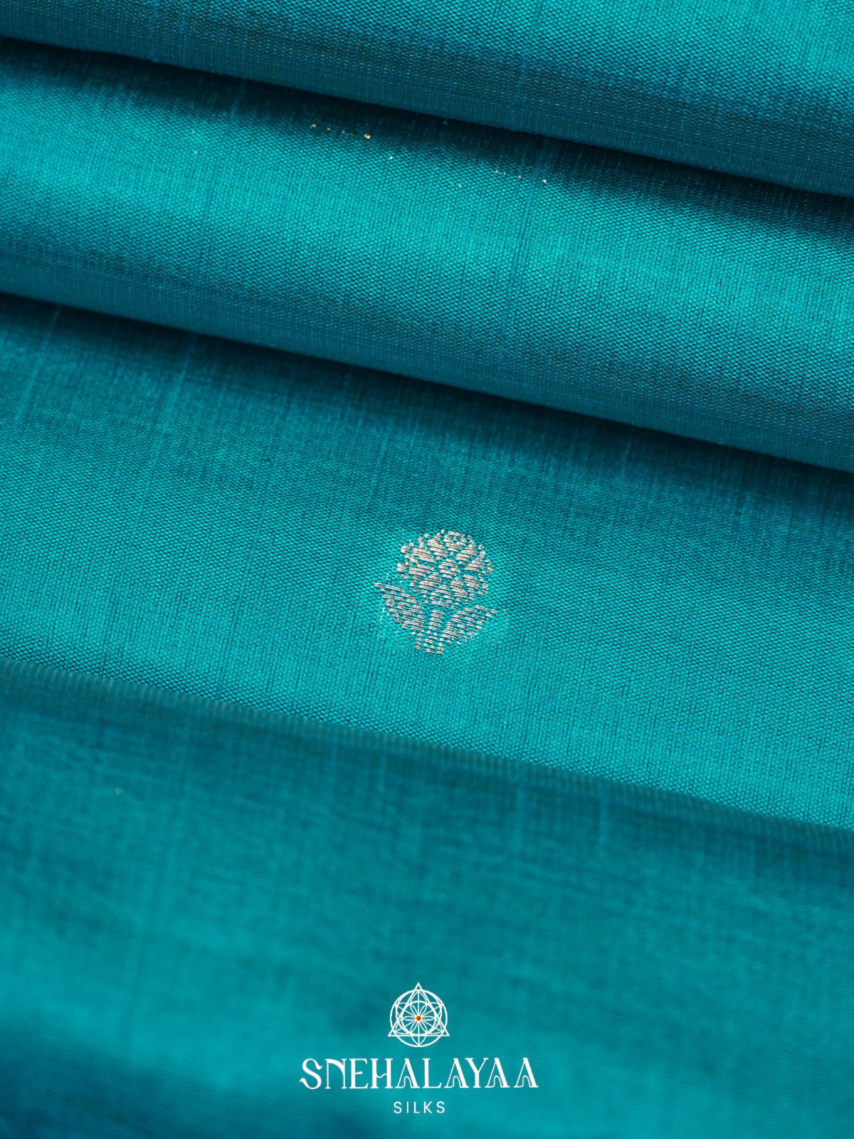 Sky Blue Raw Silk Saree