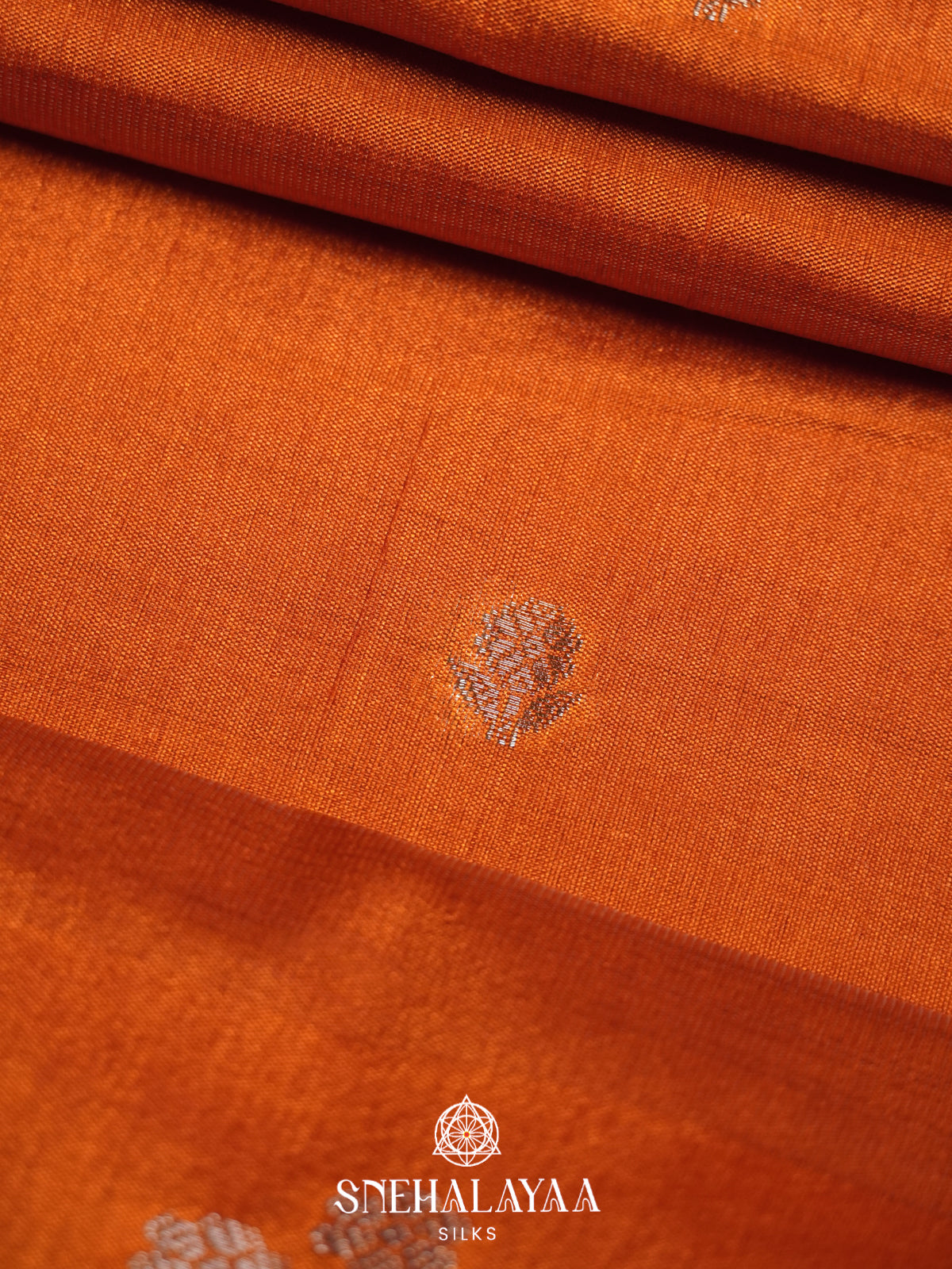 Orange Raw Silk Saree