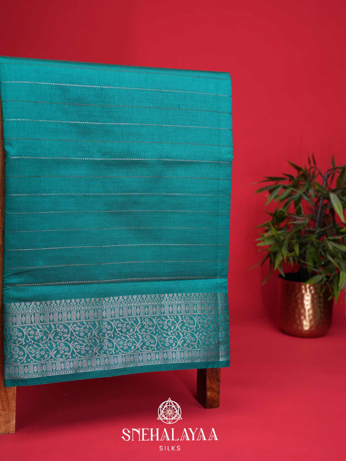 Blue Raw Silk Saree