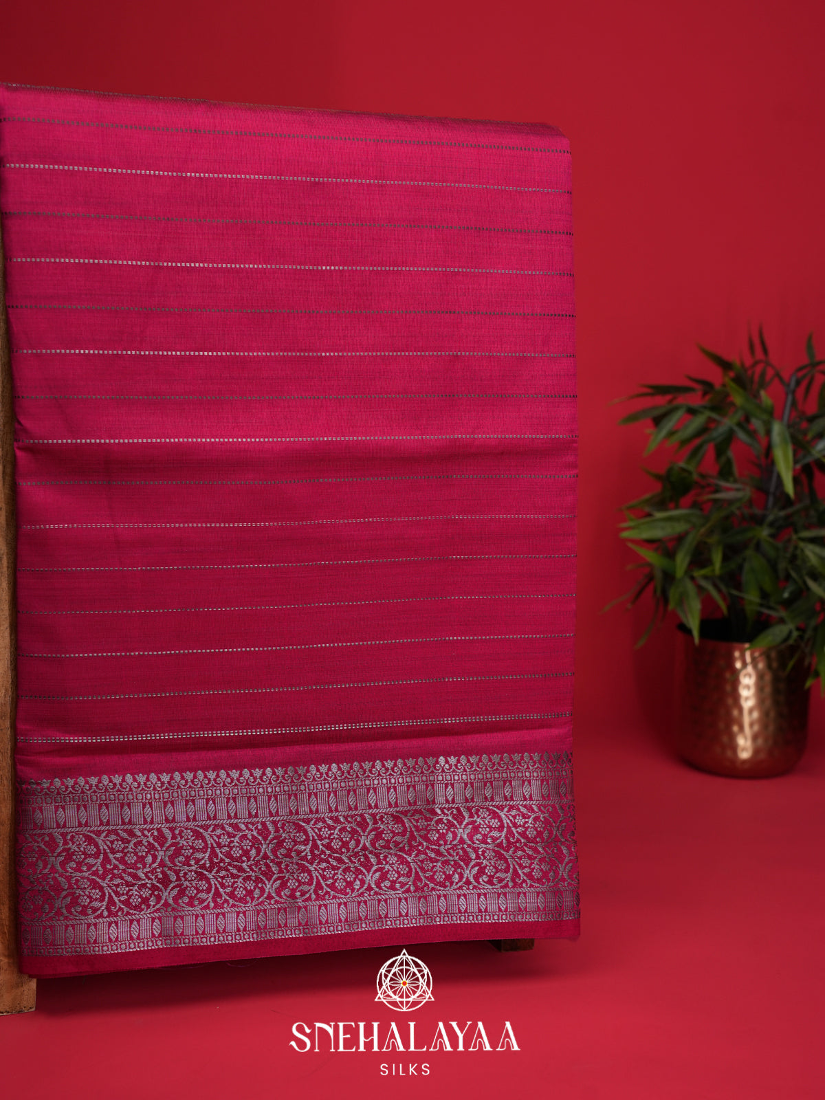 Pink Raw Silk Saree