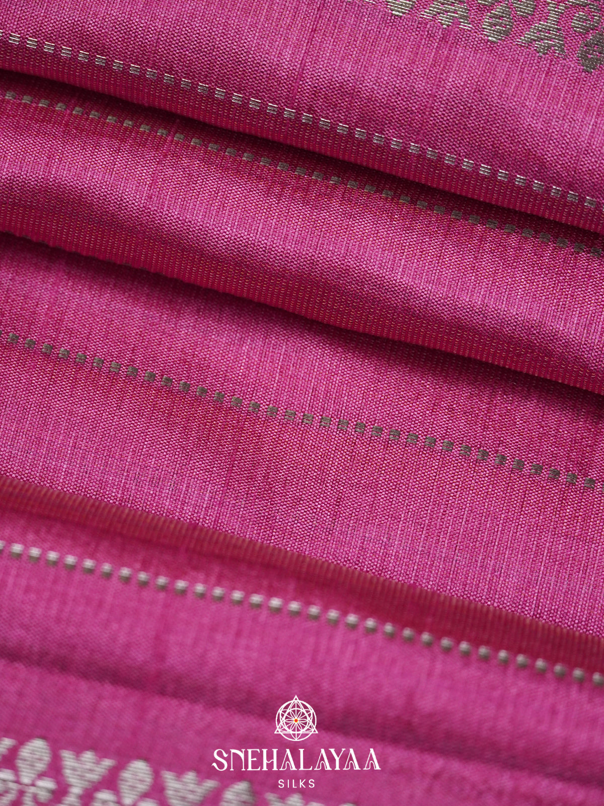 Pink Raw Silk Saree