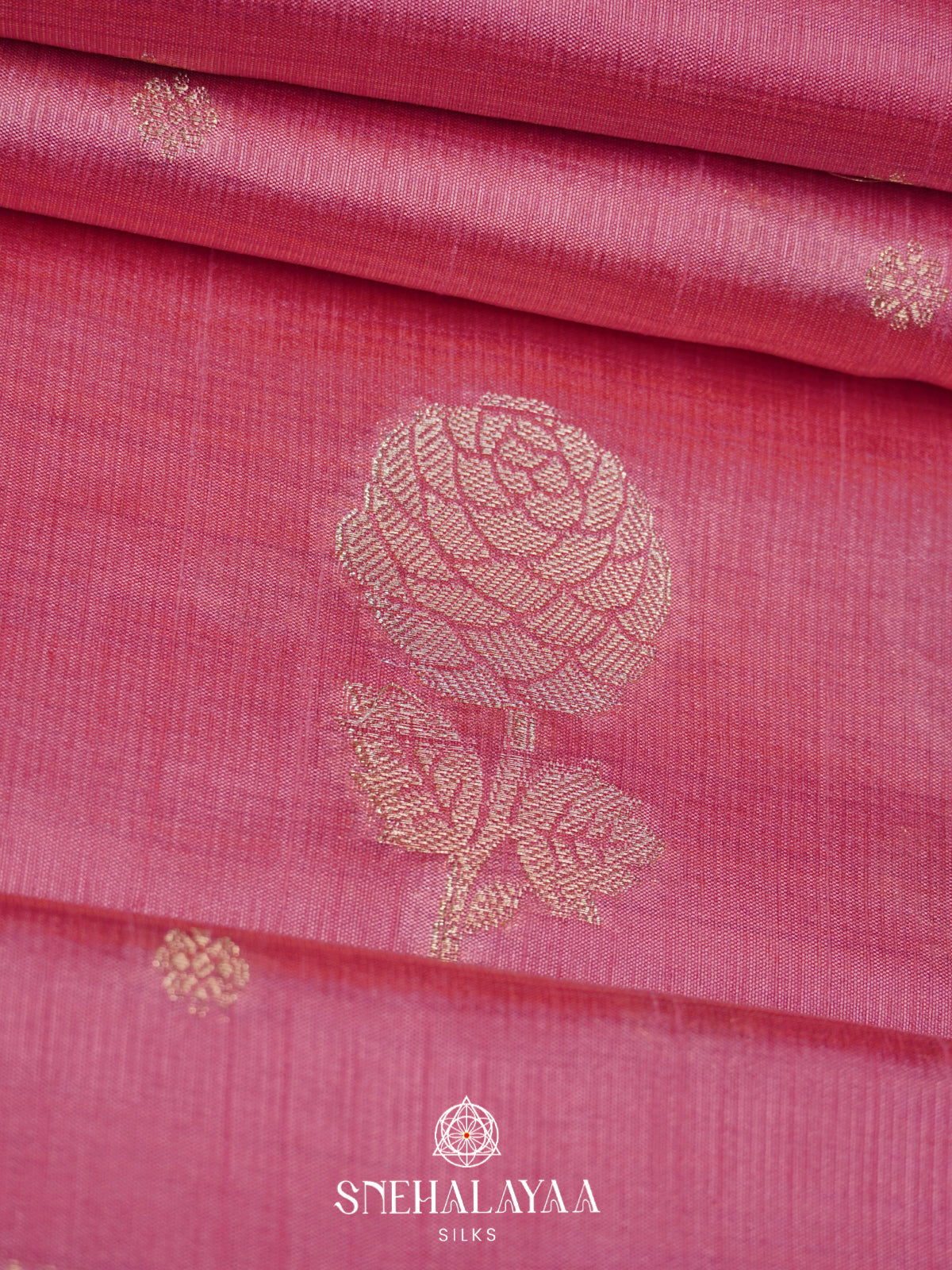 Peach Raw Silk Saree