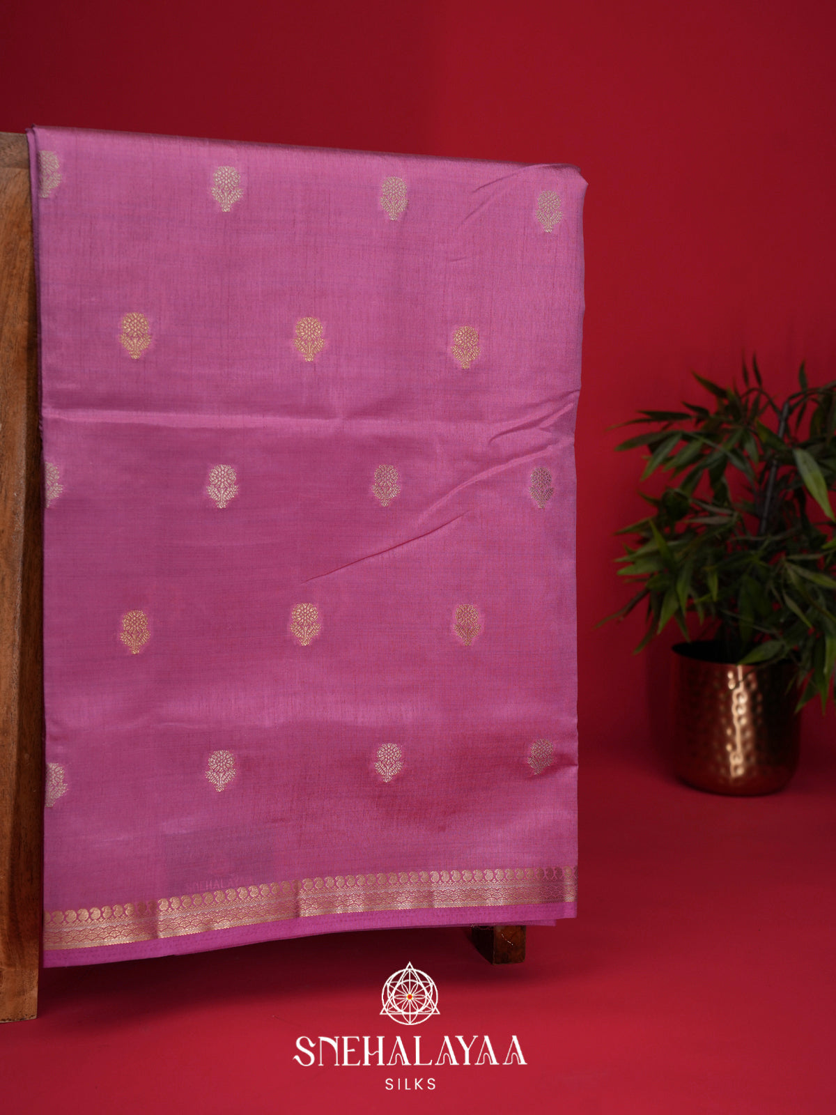 Pink Raw Silk Saree