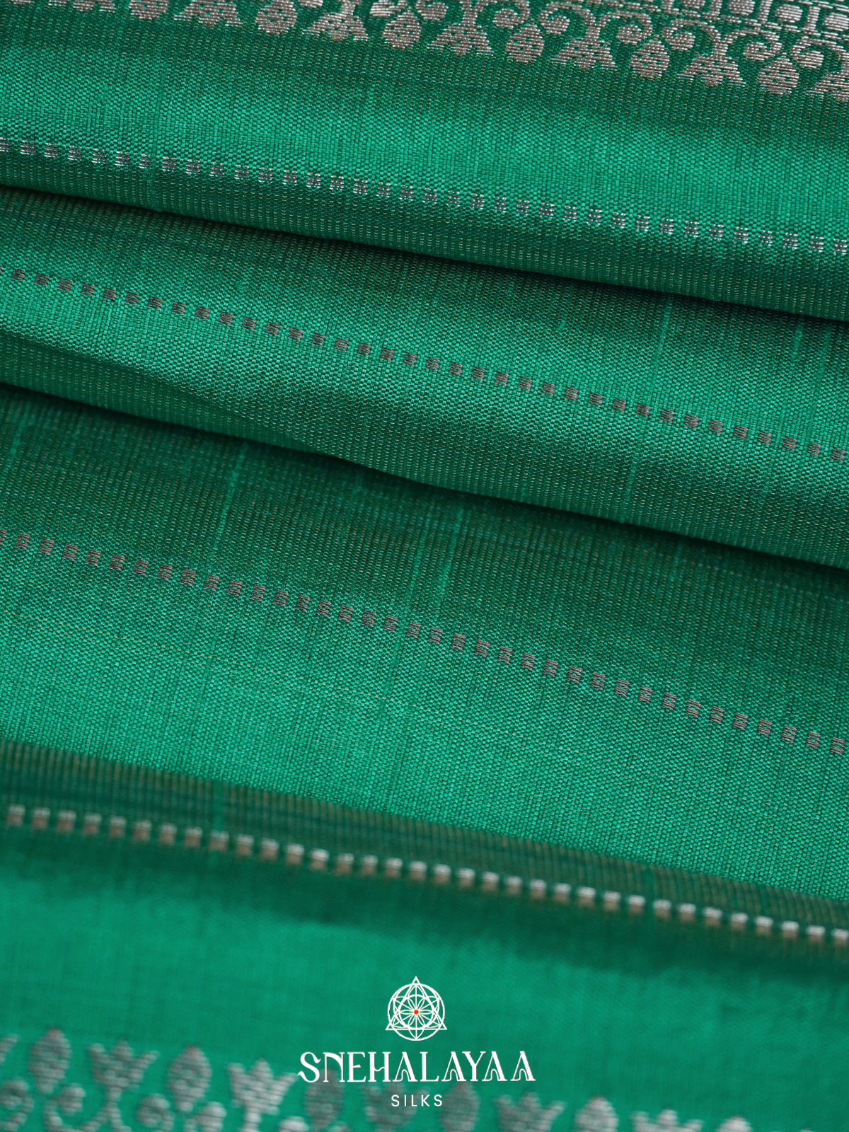 Jade Green Raw Silk Saree